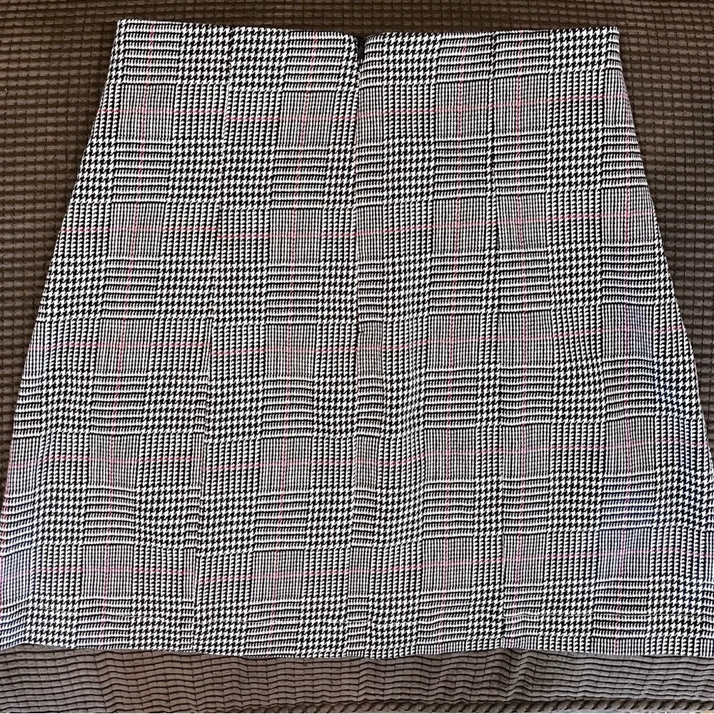 Reformation Glen Plaid Mini Skirt with Pink Accents